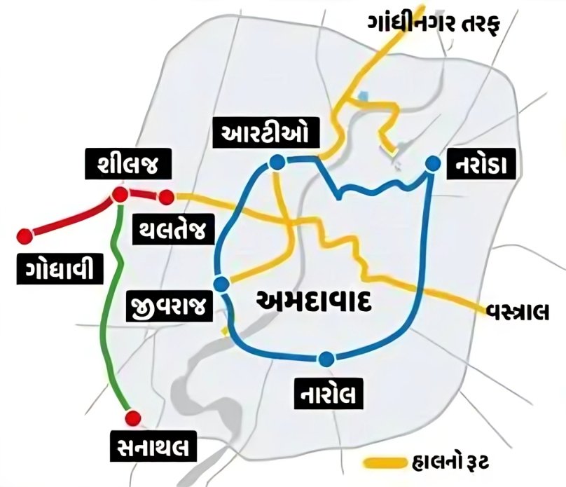 અમદાવાદ મેટ્રો ફેઝ-૩ હેઠળ થલતેજથી ગોધાવી અને સ્ટેડિયમથી એરપોર્ટ સુધી 58… અમદાવાદ મેટ્રો ફેઝ-૩ હેઠળ થલતેજથી ગોધાવી અને સ્ટેડિયમથી એરપોર્ટ સુધી 58...