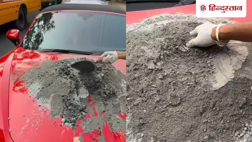 दरियादिली या PR स्टंट? चमचमाती लक्जरी पोर्शे कार से सड़क के गड्ढे भरने निकला...