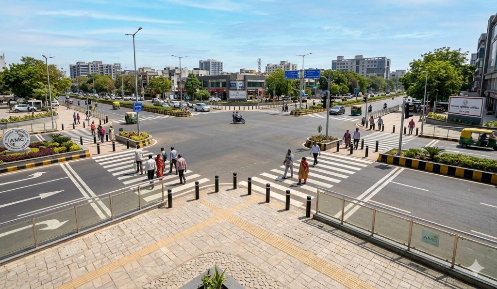 અમદાવાદમાં રોડ સેફ્ટી માટે  90 માર્ગો પર સેફ્ટી રેલિંગ, ગ્રિલ અને...