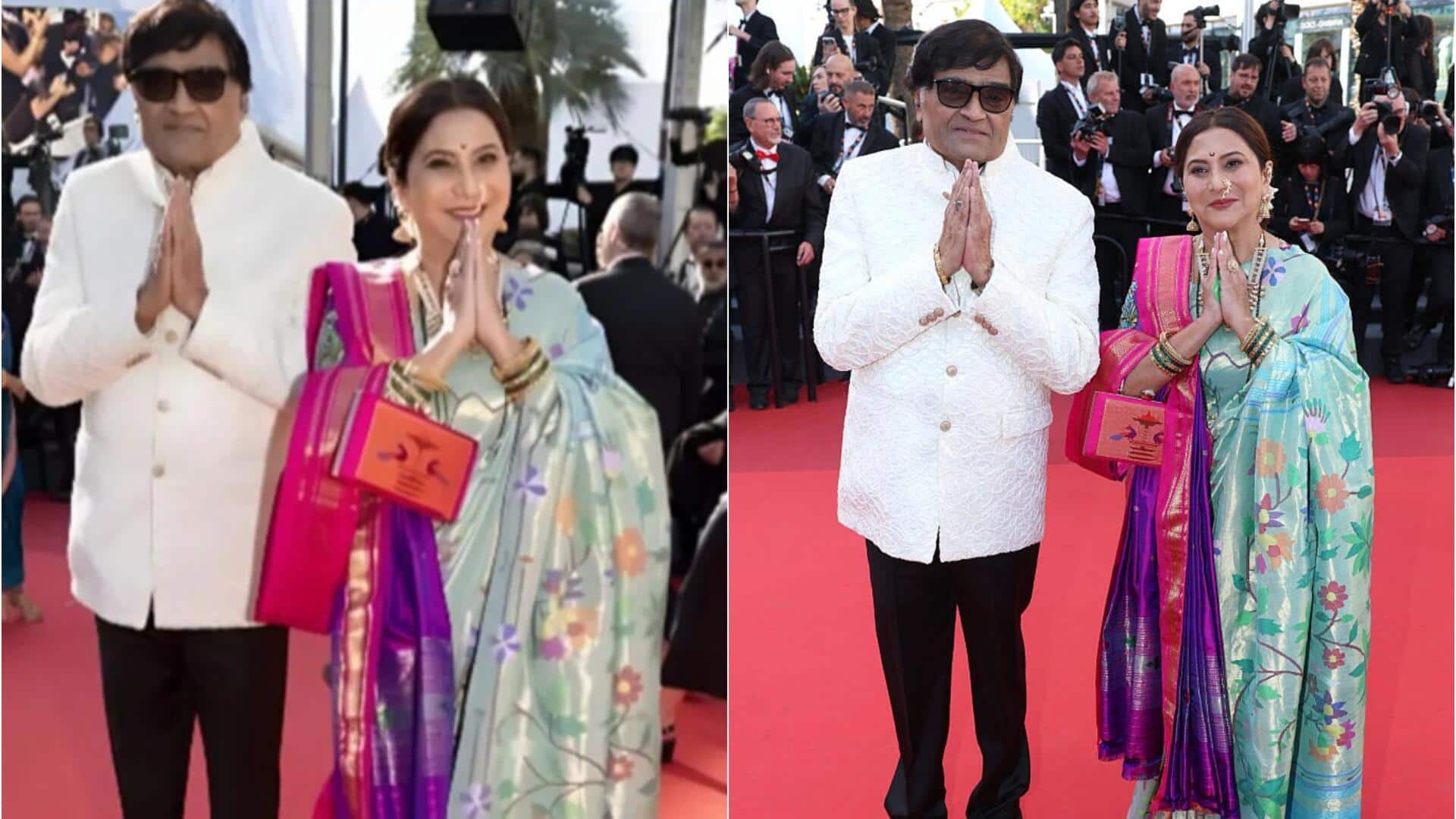 કાન્સ 2026: પીઢ અભિનેતા અશોક સરાફ તેમની પત્ની સાથે રેડ કાર્પેટ પર ચાલ્યા, જુઓ વીડિયો