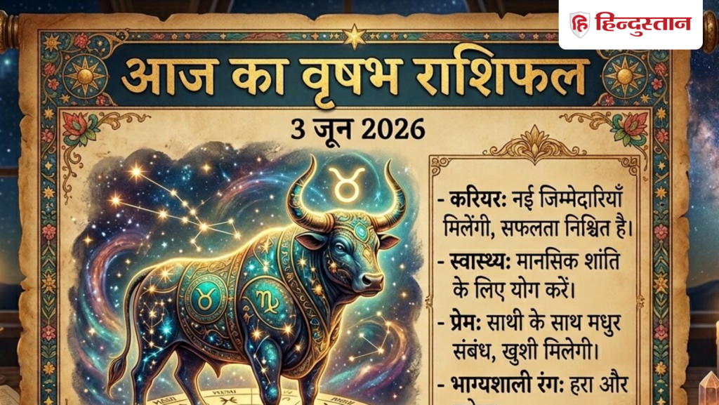 આજનું વૃષભ રાશિફળ 3 જૂન: શું તમને આજે તારાઓનો સહયોગ મળશે કે પછી તમને આર્થિક નુકસાનનો સામનો કરવો પડશે? વાંચો… आज का वृषभ राशिफल 3 जून: आज आपको मिलेगा सितारों का साथ या होगी धन हानि? पढ़ें...