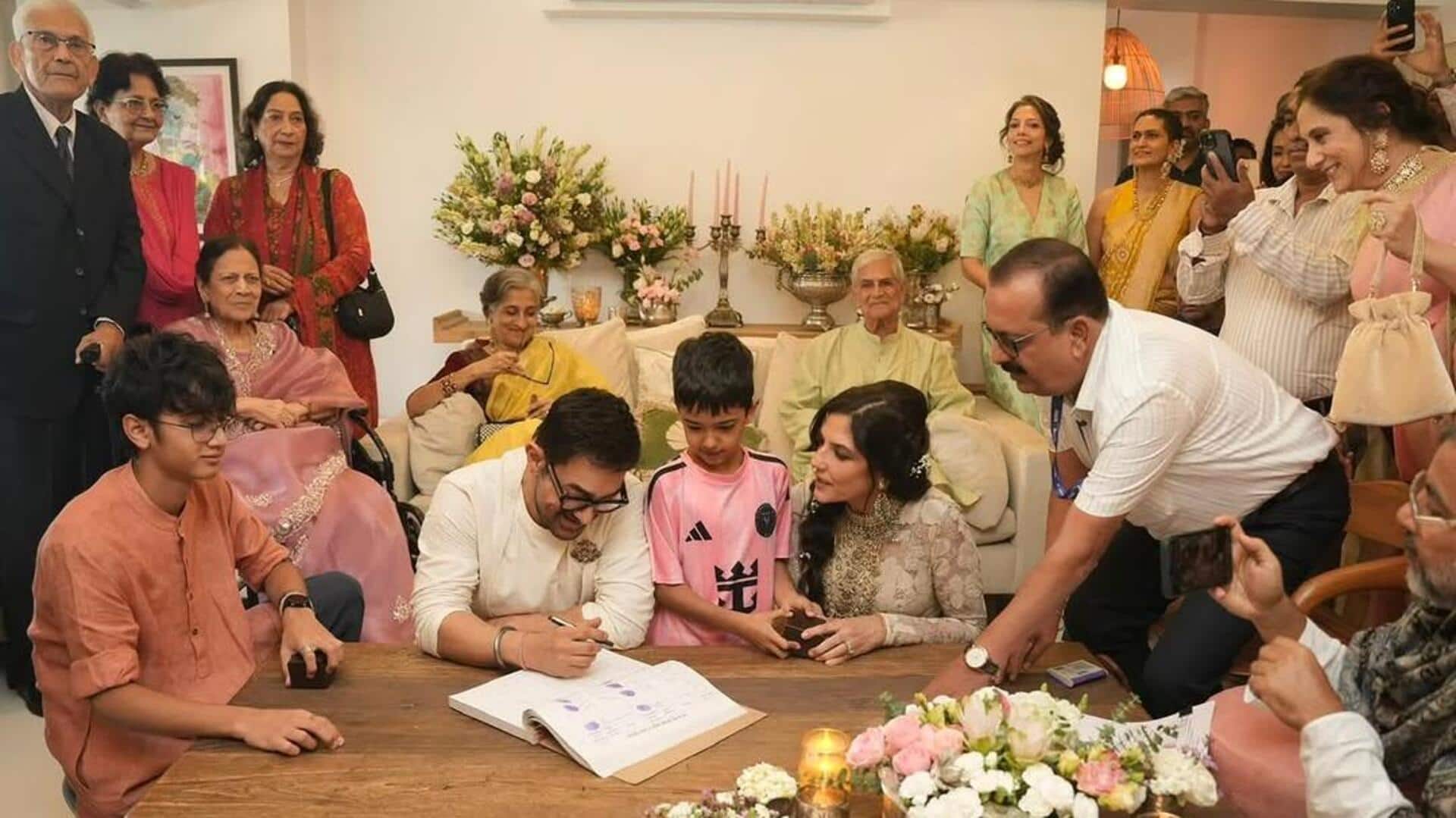 આમિર ખાને ગૌરી સ્પ્રેટ સાથે ઘરે જ કર્યા કોર્ટ મેરેજ, પ્રથમ તસવીર સામે આવી