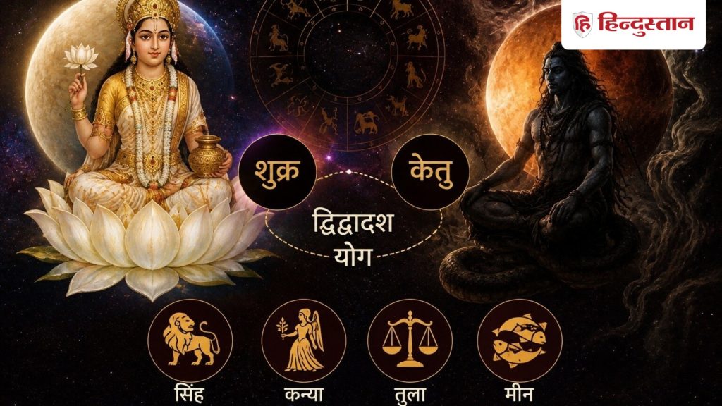 શુક્ર-કેતુ દ્વિદ્વદશ યોગના કારણે સિંહ, કન્યા, તુલા અને મીન રાશિના લોકોએ જીવવું પડશે… शुक्र-केतु द्विद्वादश योग से सिंह, कन्या, तुला और मीन राशि वालों को रहना...