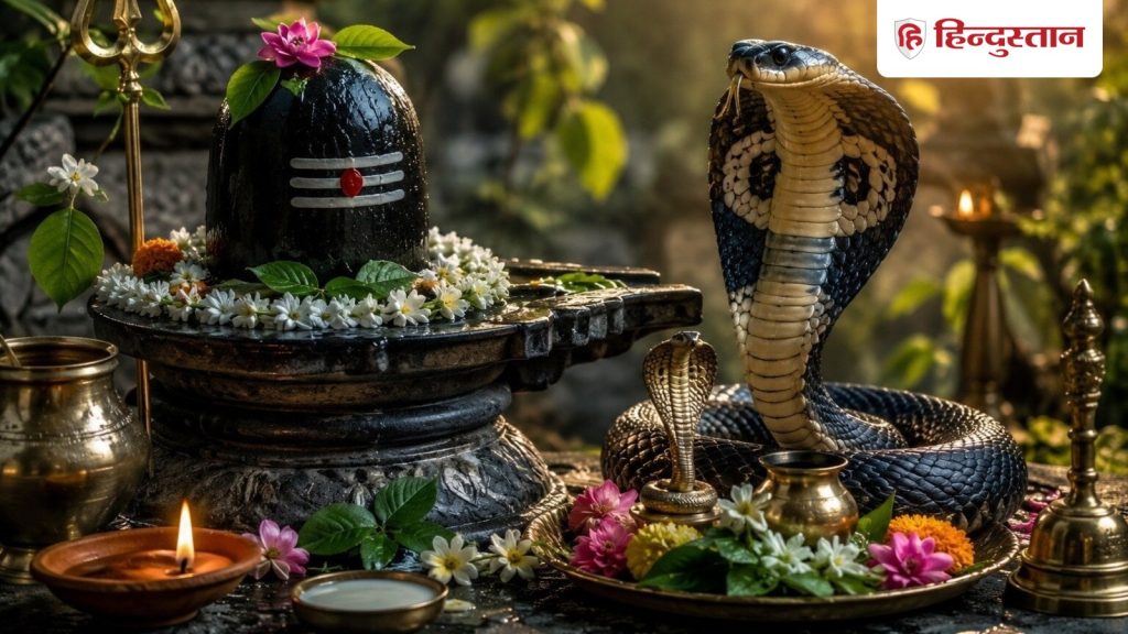 શવનના સોમવારે નાગપંચમીનો સંયોગ, આજે શિવલિંગ પર શું ચઢાવવું? આ વસ્તુઓમાંથી… सावन सोमवार पर नाग पंचमी का संयोग, आज शिवलिंग पर क्या चढ़ाएं? इन चीजों से...