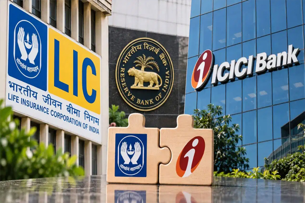 LICને RBI તરફથી ICICI બેંકમાં હિસ્સો વધારીને 9.99 ટકા કરવાની મંજૂરી મળી છે LIC को ICICI बैंक में हिस्सेदारी 9.99 प्रतिशत तक बढ़ाने की RBI से मिली मंजूरी