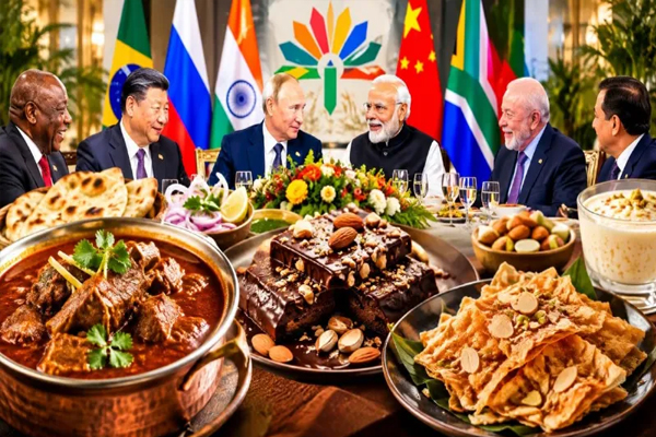 BRICS સમિટમાં ભોજન માટે વિશેષ વ્યવસ્થા, ITCના 100 થી વધુ માસ્ટર શેફ સ્વાદ સંભાળી રહ્યા છે. ब्रिक्स समिट में खाने का खास इंतजाम, आईटीसी के 100 से ज्यादा मास्टर शेफ संभाल रहे जायका