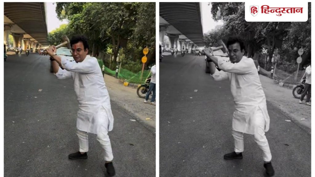 दम है तो आ जाओ; दिल्ली में क्यों हथौड़ा लेकर सड़क पर निकल गए भाजपा के विधायक