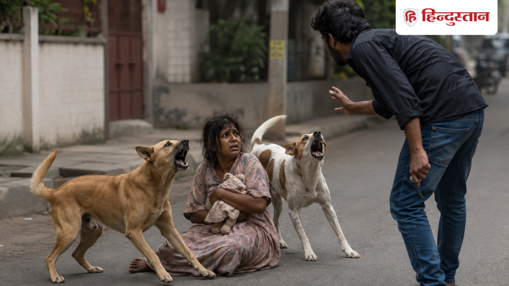 महिला की इज्जत बचाने को टूट पड़े कुत्ते, लोग बोले-इन्हें तो मेडल दिया जाना...